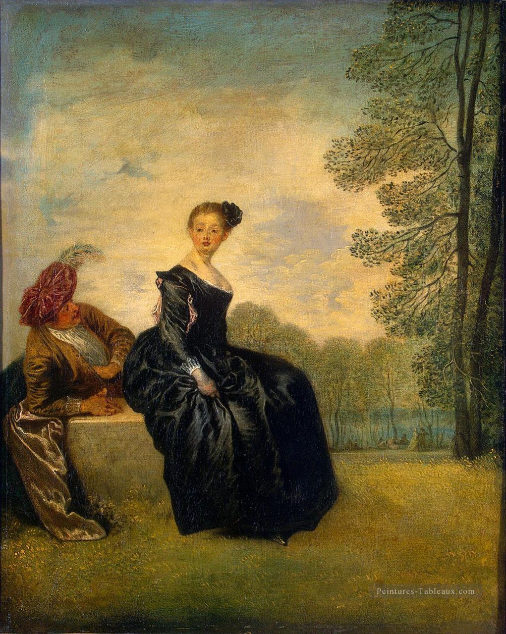 la fille capricieuse Jean Antoine Watteau Peintures à l'huile